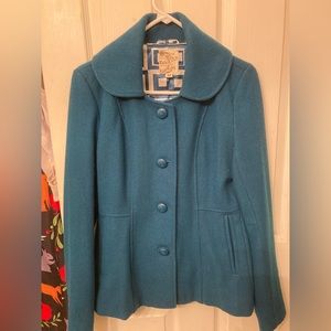 Turquoise pea coat
